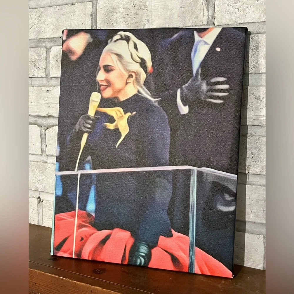 Canvas Photo Print of Lady Gaga at Presidential Inauguration 11 x 14